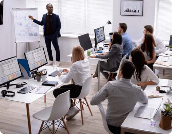 Equipo de trabajo en Island Finance